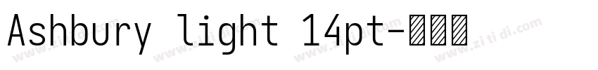 Ashbury light 14pt字体转换